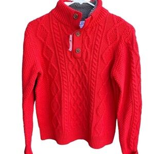 🆕 Gap Kids Cable Knit 1/4 Button Sweater Youth Size XXL